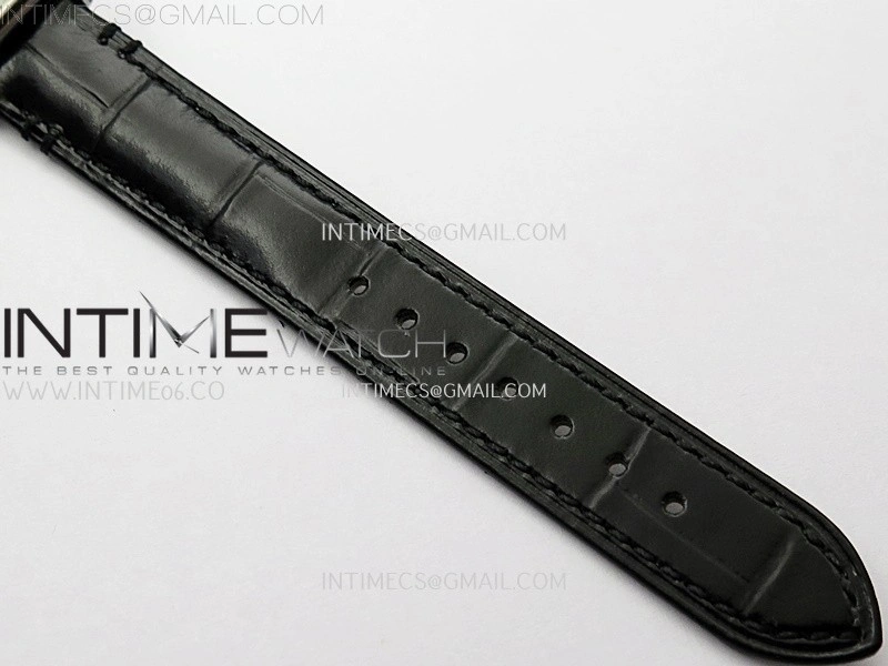 Tank Francaise Ladies 21.2mm Diamond Bezel SS 8848F 1:1 Best Edition Silver Dial on Black Leather Strap Ronda Quartz V2